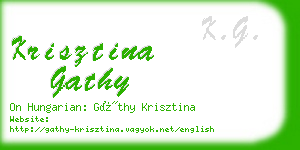 krisztina gathy business card